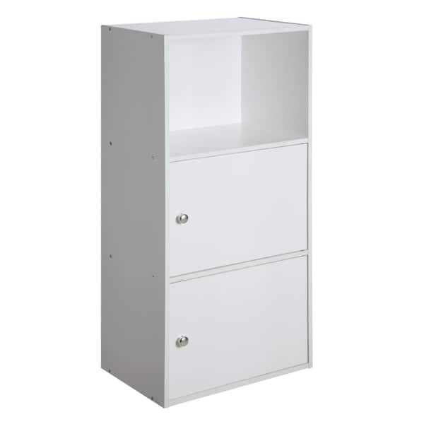 Convenience Concepts Xtra Storage White 2-Door Cabinet with Shelf