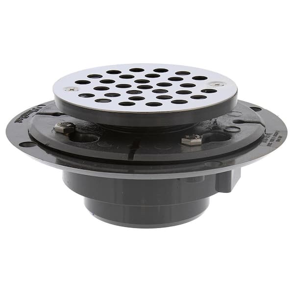 JONES STEPHENS 2 in. x 3 in. PVC Perfect Low Profile Shower/Floor Drain ...