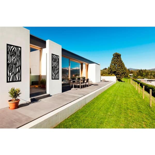 Matrix 0.3 in. x 45.7 in. x 1.9 ft. Monstera Wall Art& Fence Panel