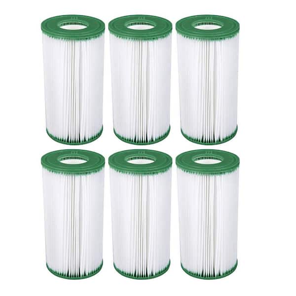 Bestway Coleman 4 in. Dia 50 sq. ft. Type III A/C Pool Replacement Filter Cartridge (6-Pack)