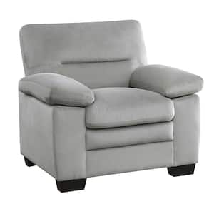 Solomon Gray Textured Fabric Arm Chair