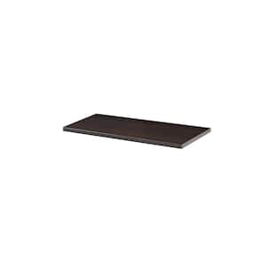 LITE 23.6 in. x 9.8 in. x 0.75 in. Espresso MDF Decorative Wall Shelf without Brackets