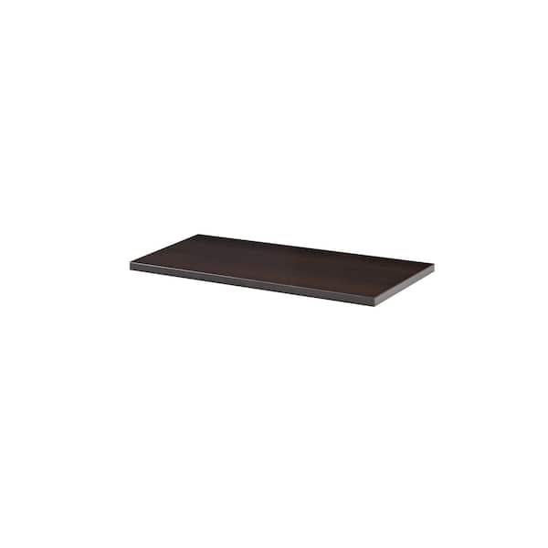 Dolle LITE 23.6 in. x 9.8 in. x 0.75 in. Espresso MDF Decorative Wall Shelf without Brackets