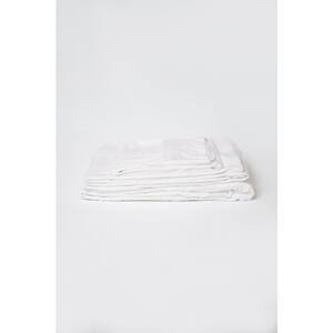 Omne 4-Piece White Microplush and Bamboo Flex Head Queen Hypoallergenic Sheet Set