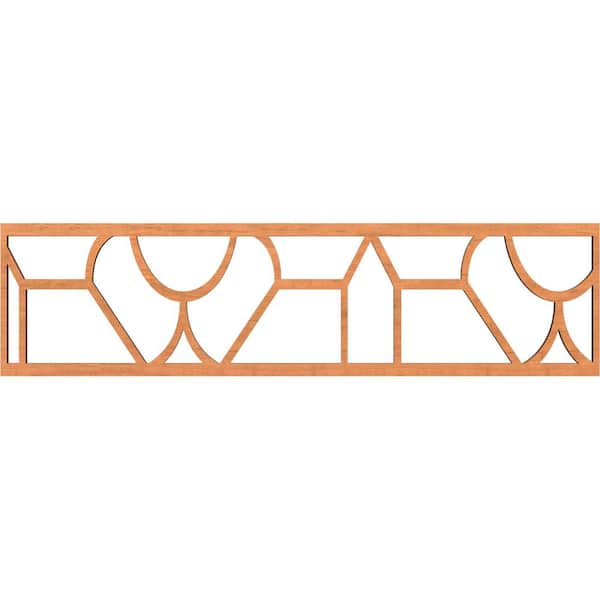 Ekena Millwork Whitechapel Fretwork 0.375 in. D x 47 in. W x 12 in. L Cherry Wood Panel Moulding