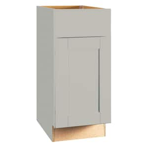 Shaker 15 in. W x 24 in. D x 34.5 in. H Assembled Base Kitchen Cabinet in Dove Gray with Ball-Bearing Drawer Glides