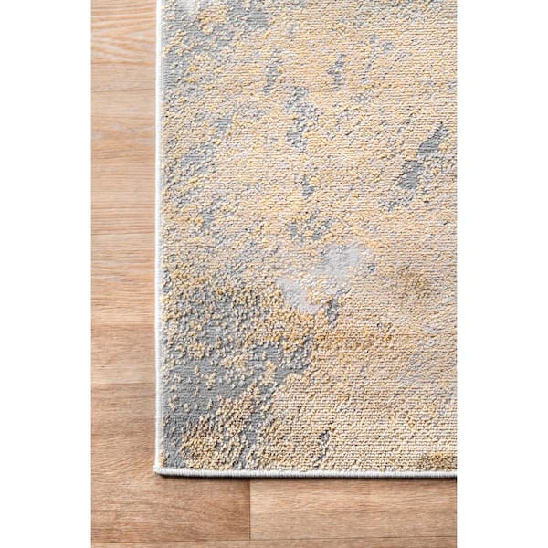 nuLOOM Cyn Modern Abstract Gold 8 ft. x 10 ft. Area Rug CFDR02A