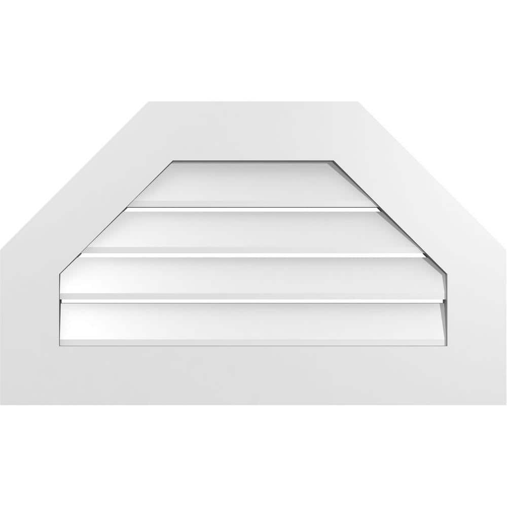30 in. x 18 in. Octagonal Top Surface Mount PVC Gable Vent: Functional with Standard Frame price history on PriceWatchPro