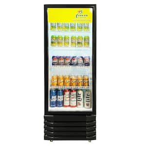 23in.W 9.2cu.ft Upright Commercial One Glass Door Refrigerator Beverage Cooler in Black