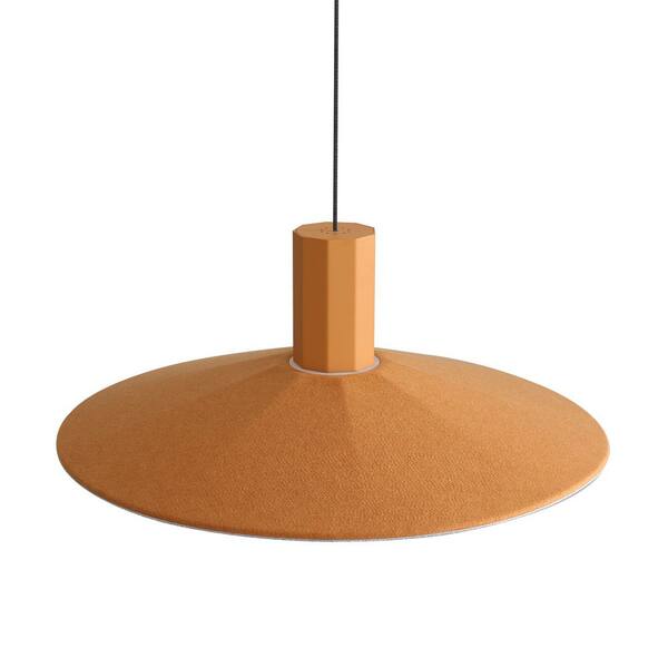 Golden Lighting - Faroe 12-Watt 1 Light Earth Yellow/Grey Integrated LED Pendant Light with Earth Yellow/Grey Shade