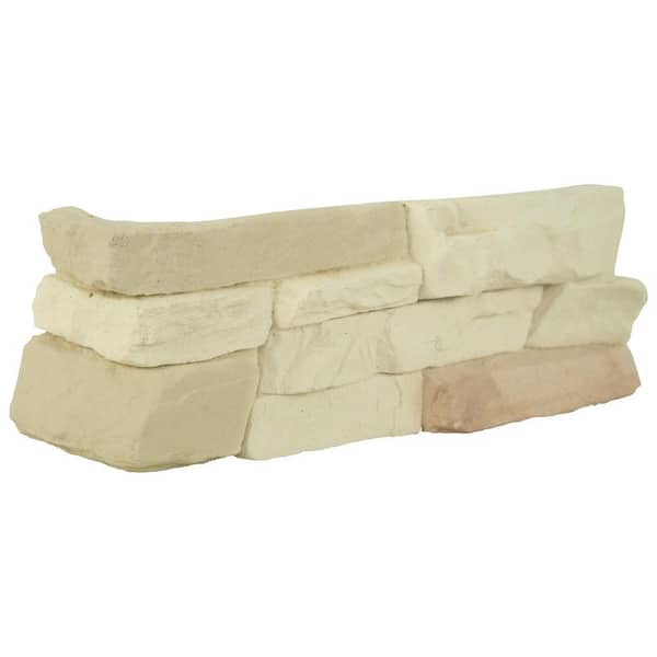 Earthecho Natural Ivory Corner 9 in. x 19.5 in. Textured Cement Concrete Look Siding Panels (4 sq. ft. /Case)