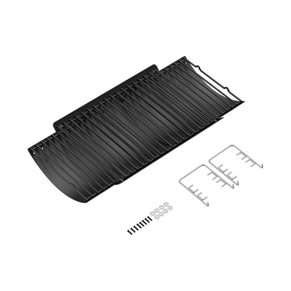 13 in. x 23-34 in. Steel Nonstick Grill Pan Adjustable Ash Pan Compatible with Charcoal Grills, Includes 2-Piece Hangers