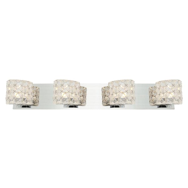 Access Lighting Prizm 4-Light Chrome Bath Light with Clear Shade