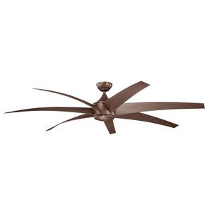 Lehr 80 in. Indoor/Outdoor Coffee Mocha Downrod Mount Ceiling Fan with Remote