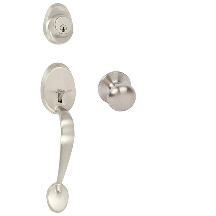 DELANEY HARDWARE Tralee Satin Nickel Single Dummy Door Handleset