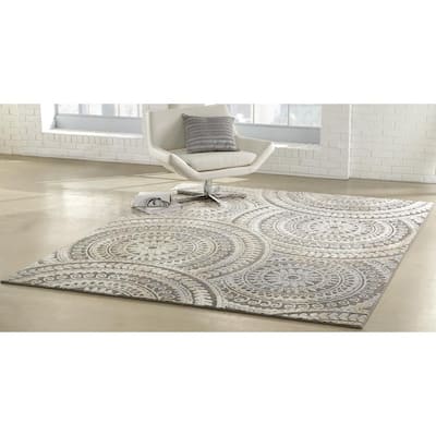 70 x 50 cm Tapiso Hall Stair Runner Mat Rug Modern Trellis Grey White Durable Carpet Interior Design Collection Size 2ft4 x 1ft8
