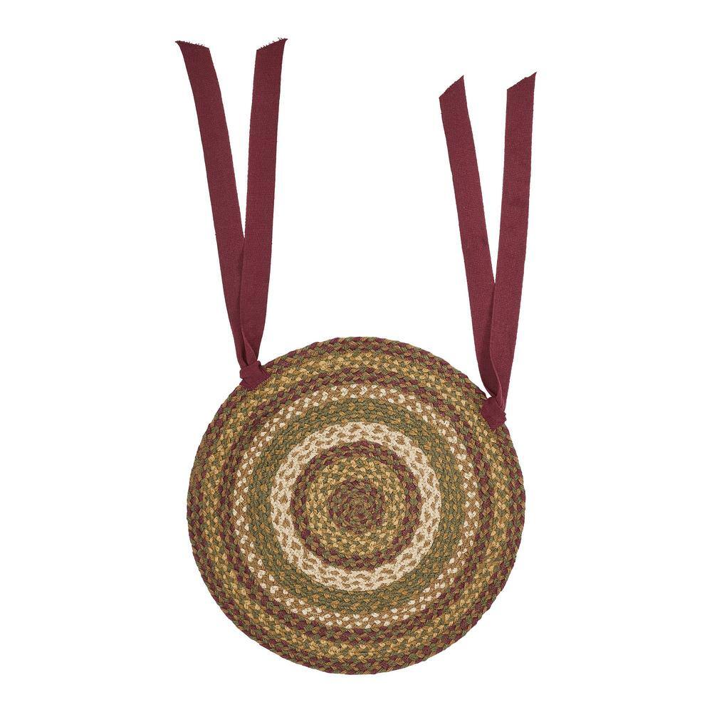 Tea Cabin Moss Green Crimson Creme Jute Chair Pad price history on PriceWatchPro