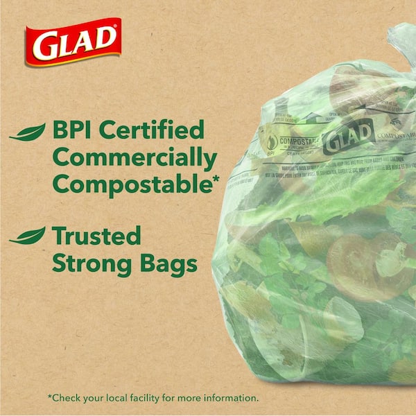 Compostable trash Bags, 2.6 Gallon, 100 Total Count, Sturdy Kitchen Fo –  Grefusion Compostable Bags