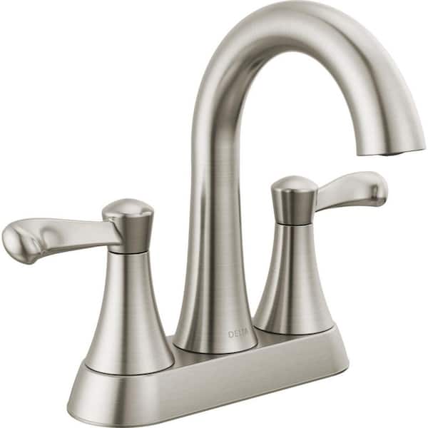 Delta Esato 4 in. Centerset 2-Handle Bathroom Faucet in Brushed Nickel