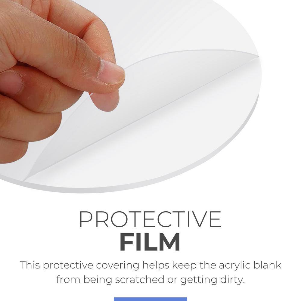 Clear Round Acrylic Sheet Tabletop Disc 16"