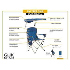 MAX Navy Polyester and Nylon Camp Chair