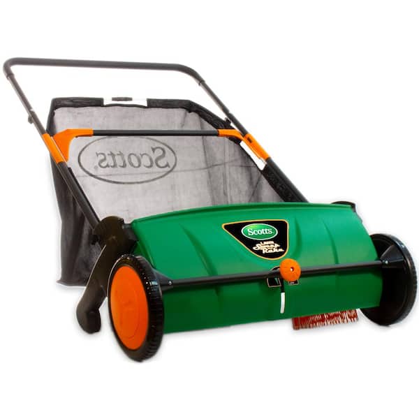 Scotts 26 in. Sweep-It Push Lawn Sweeper with 3.6 Bushel Collection Bag