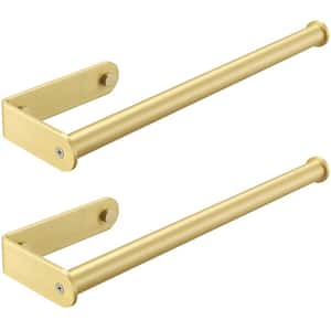 Wall Mount Paper Towel Holder Bulk-Self-Adhesive Under Cabinet In Brushed Gold(2 pcs)