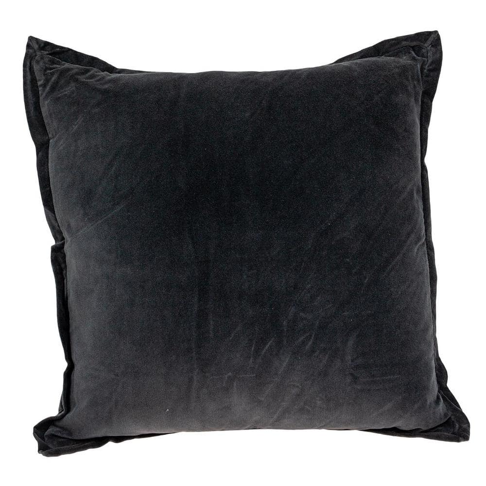 Asica Transitional Charcoal Throw Pillow