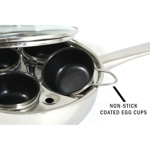 Cook N Home 8 4-Cup Stainless Steel Egg Poacher 02625 - The Home Depot