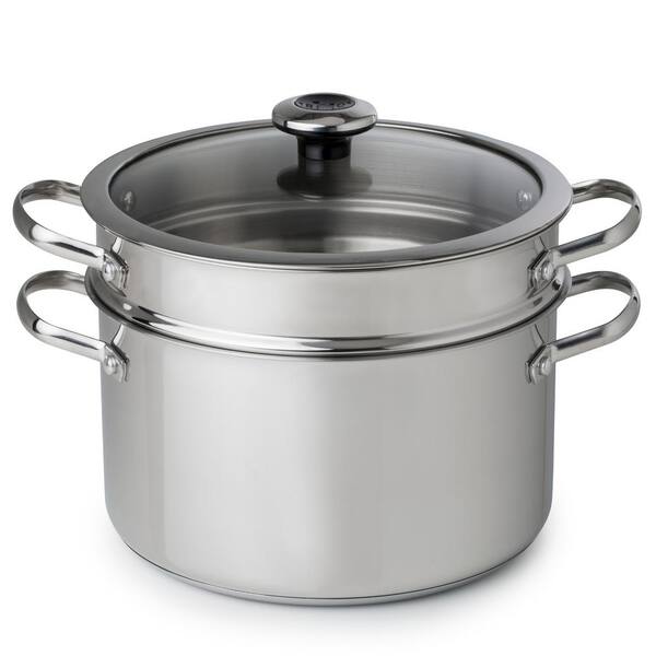 Revere Stainless Steel 6.5 Quart Stock Pot with Pasta Insert and Lid