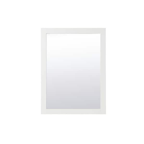 Unbranded Medium Rectangle White Contemporary Mirror (32 in. H x 24 in. W)
