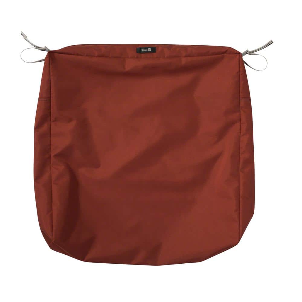 Classic Accessories Ravenna Water-Resistant Patio Seat Cushion Cover  21 x 19 x 5 inch  Spice