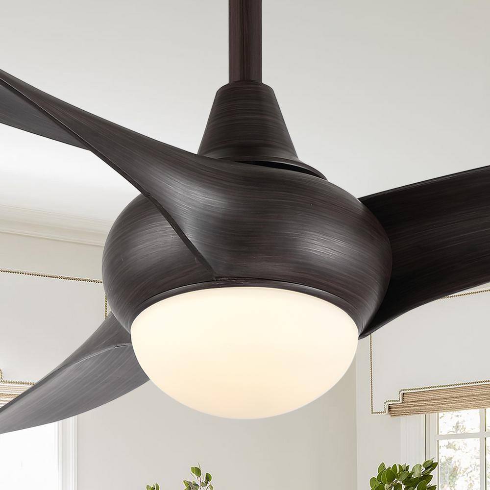 JONATHAN Y Aviator 52 in. 1-Light Integrated LED Dark Brown