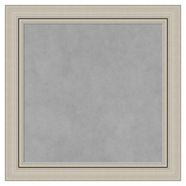 Amanti Art Romano Silver Narrow 19.75 in. x 19.75 in. Framed Magnetic Board
