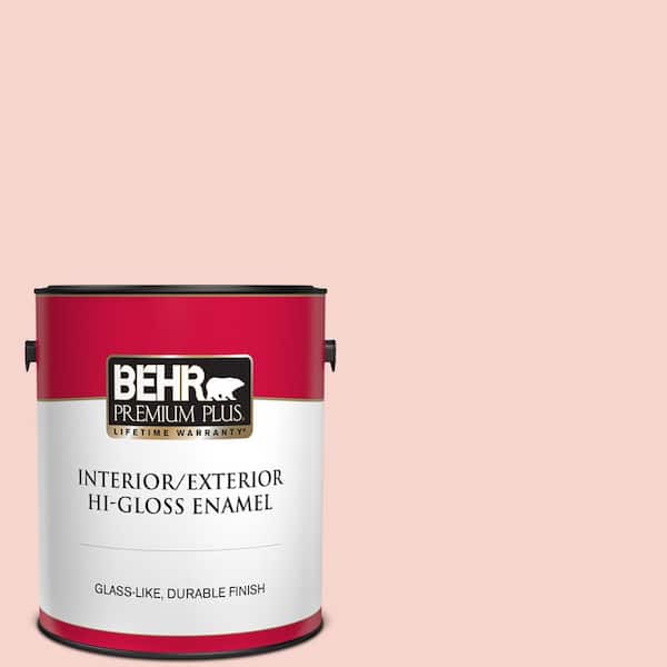 BEHR PREMIUM PLUS 1 gal. #M170-1 Pink Elephant Hi-Gloss Enamel Interior/Exterior Paint
