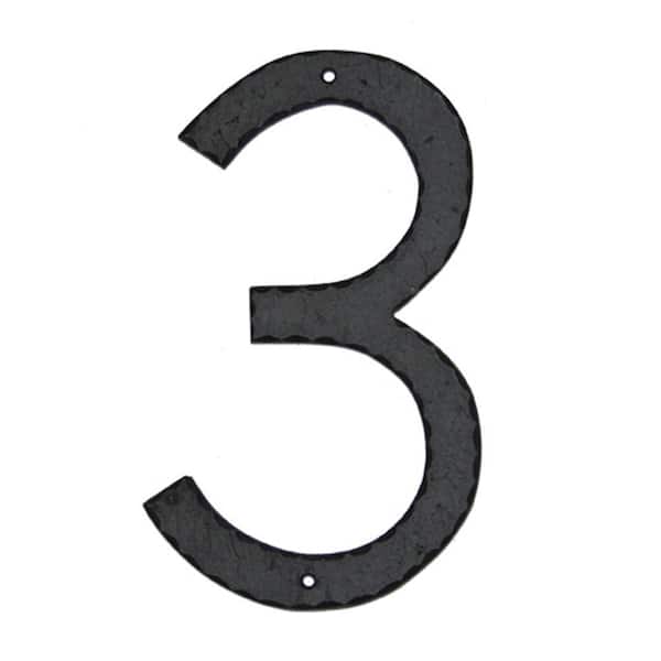 Montague Metal Products 10 in. Textured House Number 3