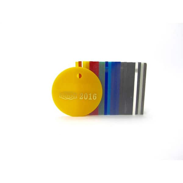 12 in. x 60 in. x 1/8 in. Thick Acrylic Yellow 2016 Sheet