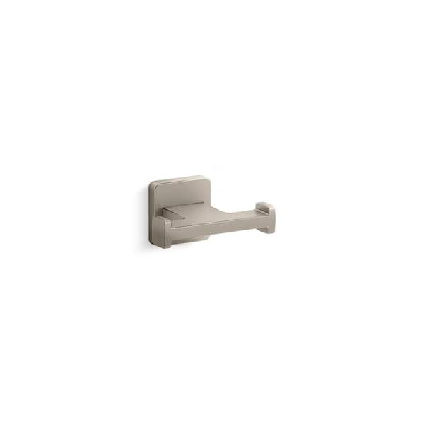 Mavera Wall Mounted J-Hook Robe Hook in Vibrant Brushed Nickel