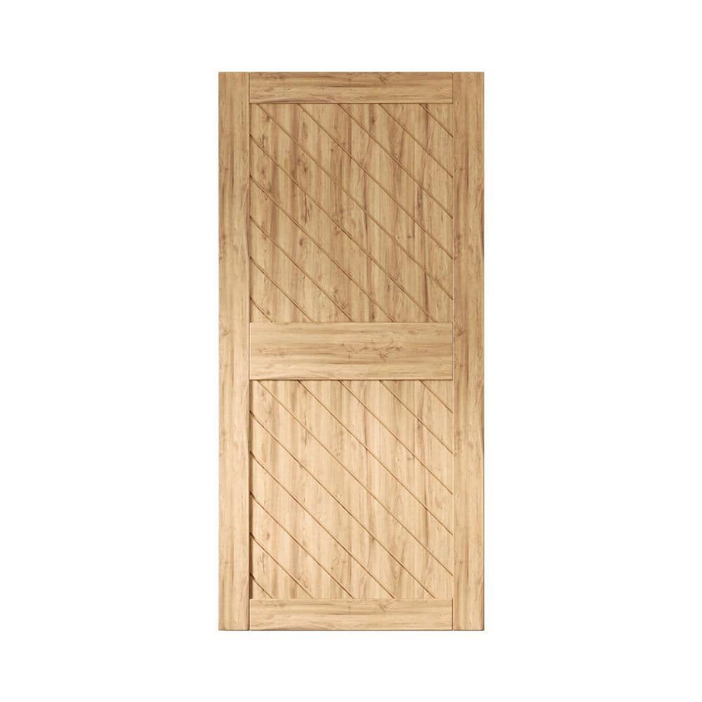XT2 40 in. x 84 in. C-Panel Solid Core Unfinished Slanted Stripe Design Pine Wood Interior Sliding Barn Door Slab price history on PriceWatchPro