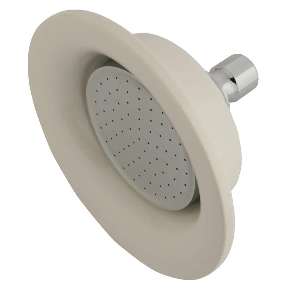 1-Spray 6.3 in. Single Wall Mount Fixed Rain Shower Head in Polished Chrome -  Kingston Brass, HP60C