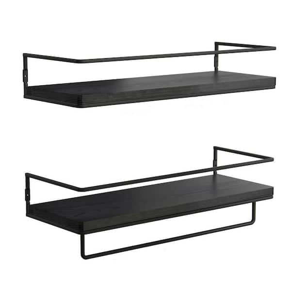 Pack Small Floating Shelves for Wall, Plastic Small Black Shelf 4