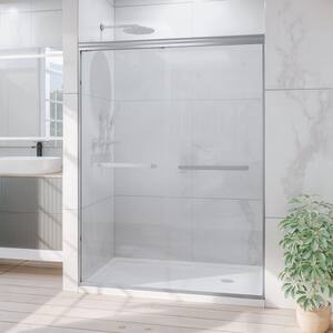KULLAVIK 50-54 in. W x 72 in. H Double Sliding Door Framed Shower