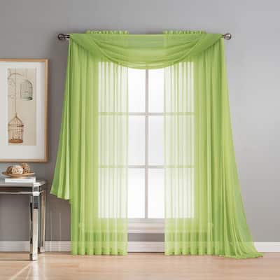 Popular lime green window valance Green Window Scarves Valances Treatments The Home Depot
