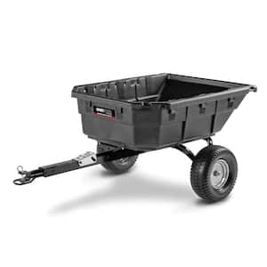 John Deere 450 lb. 7 cu. ft. Tow Behind Poly Utility Cart Dump Trailer with  Universal Hitch LP21935 - The Home Depot