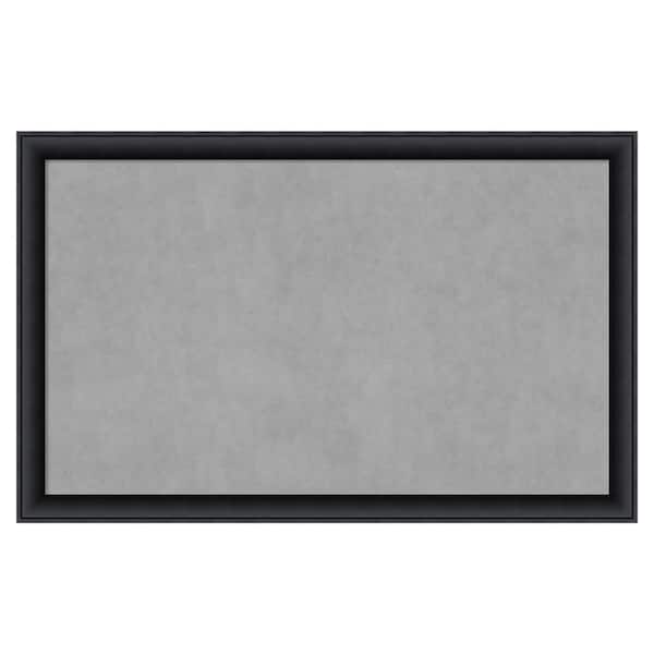 Amanti Art Nero Black 43 in. x 27 in. Framed Magnetic Board