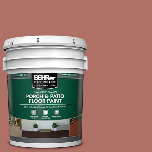 BEHR PREMIUM 5 gal. #PFC-01 New England Brick Low-Lustre Enamel Interior/Exterior Porch and Patio Floor Paint