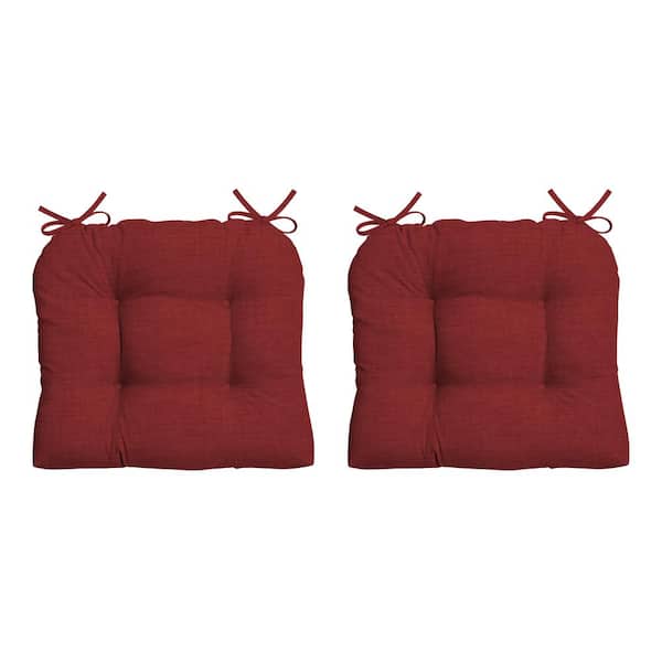 ARDEN 20 in. x 18 in. Rectangle Outdoor Seat Cushion in Ruby Red Leala (2-Pack)
