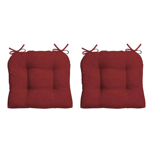 ARDEN SELECTIONS 20 in. x 18 in. Rectangle Outdoor Seat Cushion in Ruby Red Leala (2-Pack)