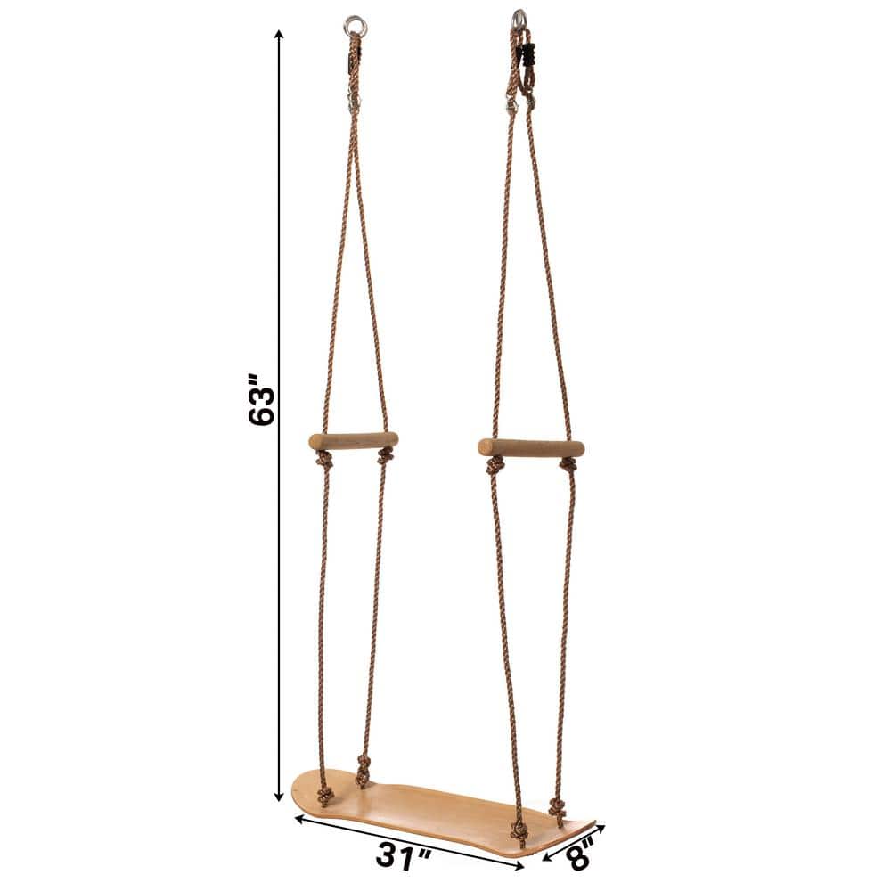 Natural Maple Wood Adjustable Outdoor Skateboard Swing
