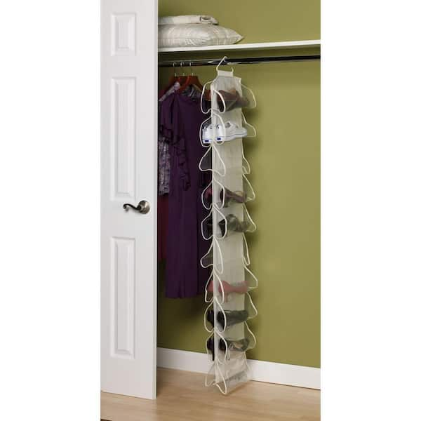 Honey-Can-Do SFT-01254 10 Shelf Hanging Shoe Organizer - Natural